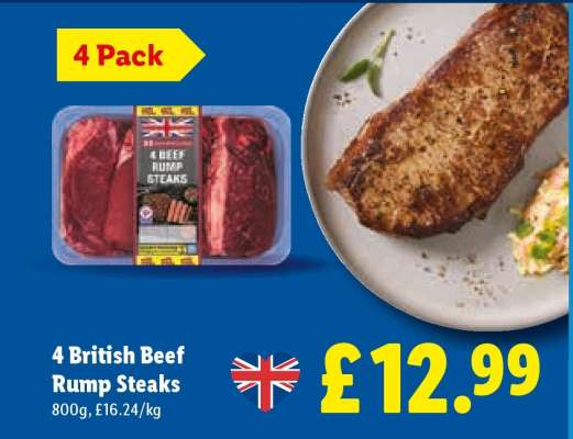 4 British Beef Rump Steaks