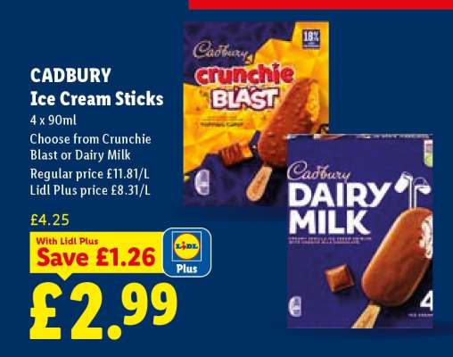 Cadbury Ice Cream Sticks
