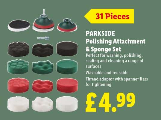 PARKSIDE Polishing Attachment & Sponge Set