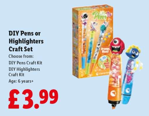 DIY Pens or Highlighters Craft Set