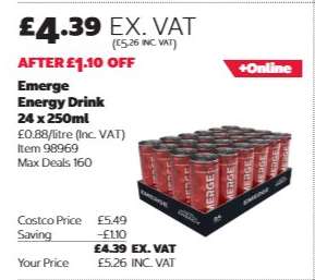 Emerge Energy Drink 24 x 250ml