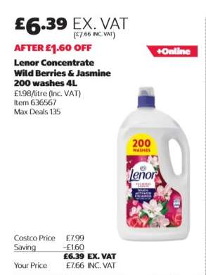Lenor Concentrate Wild Berries & Jasmine 200 washes 4L