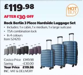 Rock Berlin 3 Piece Hardside Luggage Set