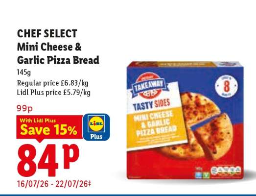 CHEF SELECT Mini Cheese & Garlic Pizza Bread