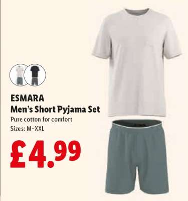 ESMARA Men's Short Pyjama Set