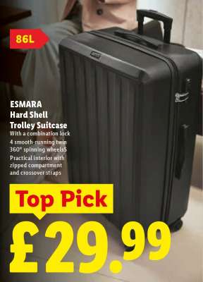 ESMARA Hard Shell Trolley Suitcase