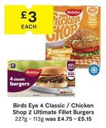 Birds Eye 4 Classic / Chicken Shop 2 Ultimate Fillet Burgers