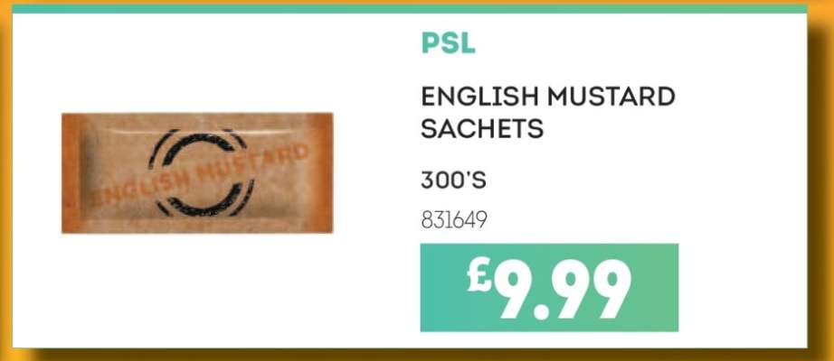 PSL ENGLISH MUSTARD SACHETS