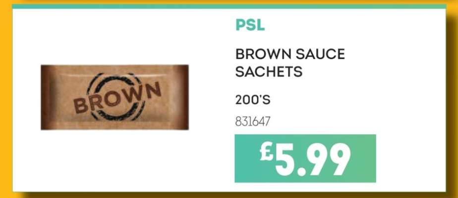PSL BROWN SAUCE SACHETS