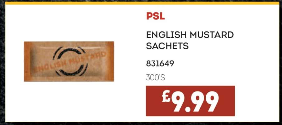 PSL ENGLISH MUSTARD SACHETS