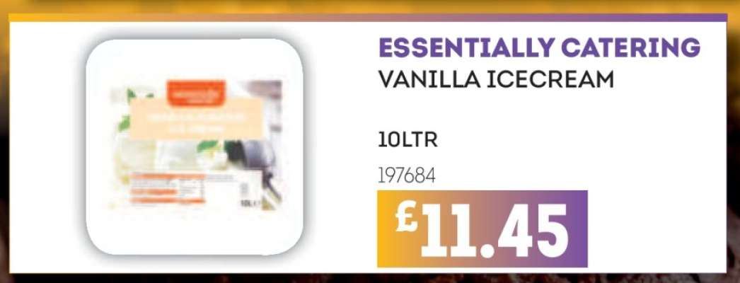 ESSENTIALLY CATERING VANILLA ICECREAM