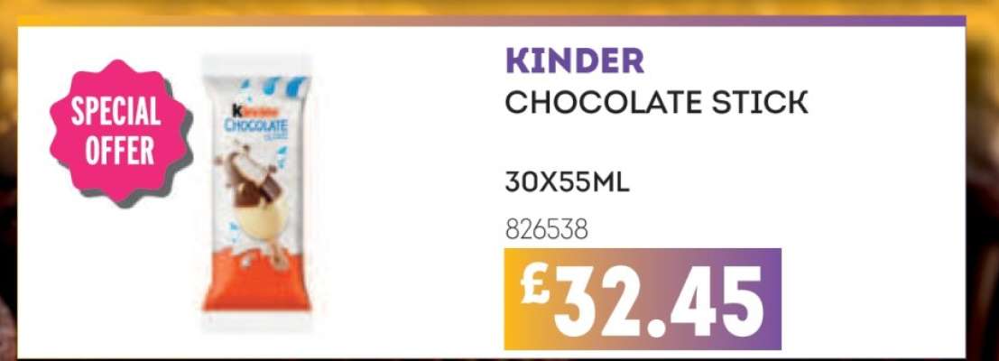 KINDER CHOCOLATE STICK
