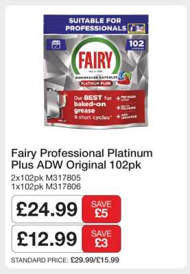 Fairy Professional Platinum Plus ADW Original 102pk
