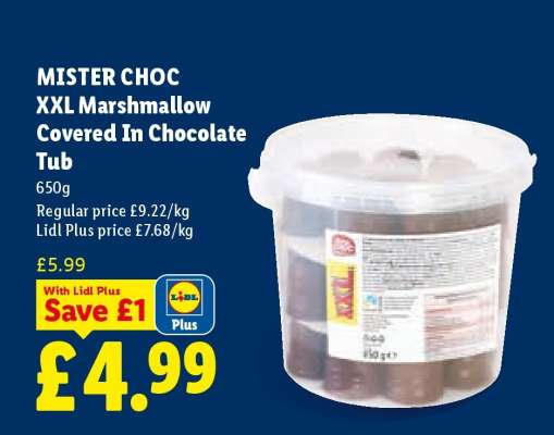 MISTER CHOC XXL Marshmallow Covered In Chocolate Tub