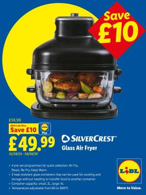 SILVERCREST Glass Air Fryer