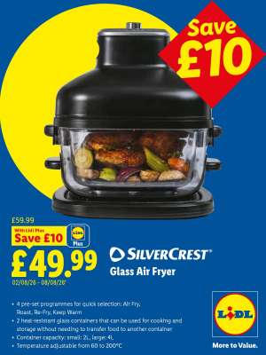SILVERCREST Glass Air Fryer