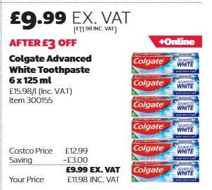 Colgate Advanced White Toothpaste 6 x 125 ml