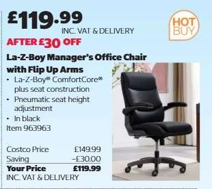 La-Z-Boy Manager's Office Chair with Flip Up Arms