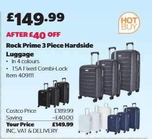 Rock Prime 3 Piece Hardside Luggage