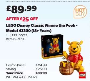 LEGO Disney Classic Winnie the Pooh - Model 43300 (18+ Years)