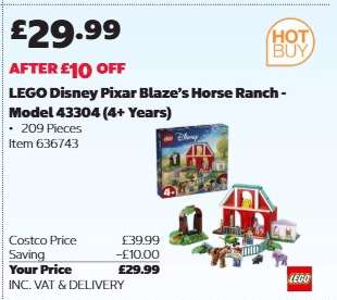 LEGO Disney Pixar Blaze’s Horse Ranch - Model 43304 (4+ Years)