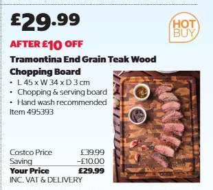 Tramontina End Grain Teak Wood Chopping Board