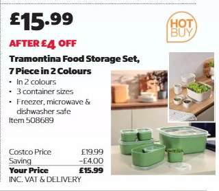 Tramontina Food Storage Set, 7 Piece in 2 Colours