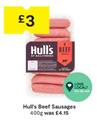 Hull's Beef Sausages