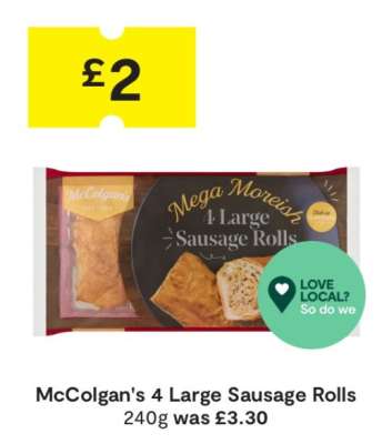 McColgan's 4 Large Sausage Rolls