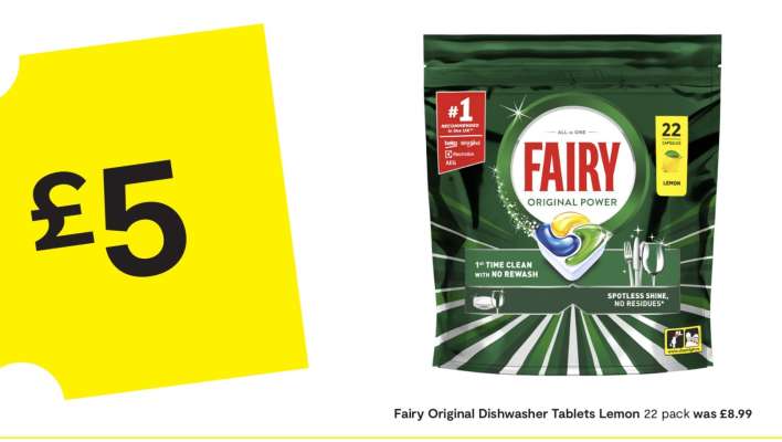 Fairy Original Dishwasher Tablets Lemon 22 pack
