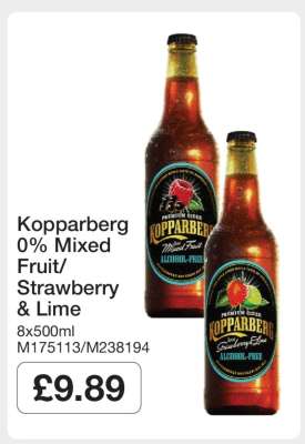 Kopparberg 0% Mixed Fruit/Strawberry & Lime