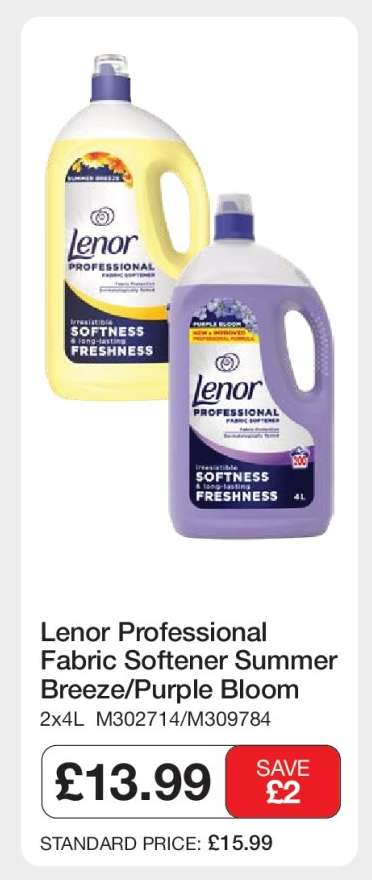 Lenor Professional Fabric Softener Summer Breeze/Purple Bloom