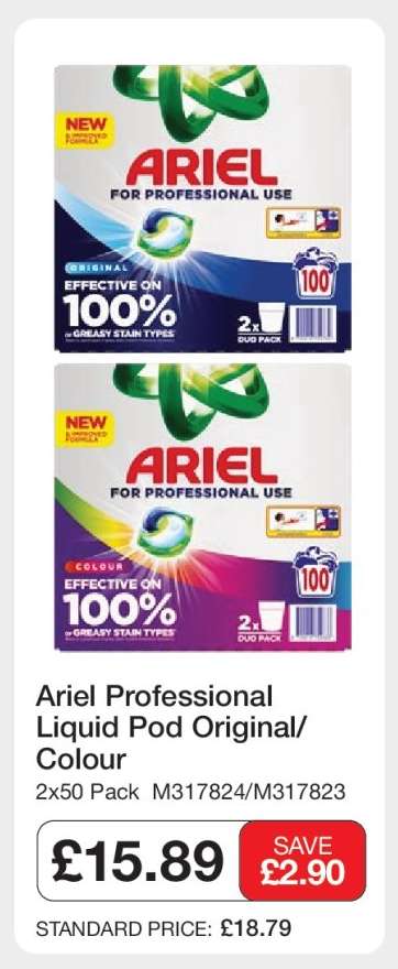Ariel Professional Liquid Pod Original/Colour