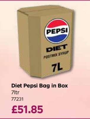 Diet Pepsi Bag in Box