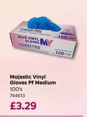 Majestic Vinyl Gloves Pf Medium
