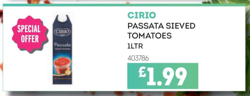 CIRIO PASSATA SIEVED TOMATOES