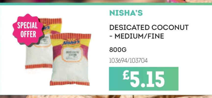 Nisha's Desicated Coconut - Medium/Fine
