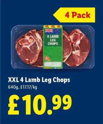 XXL 4 Lamb Leg Chops