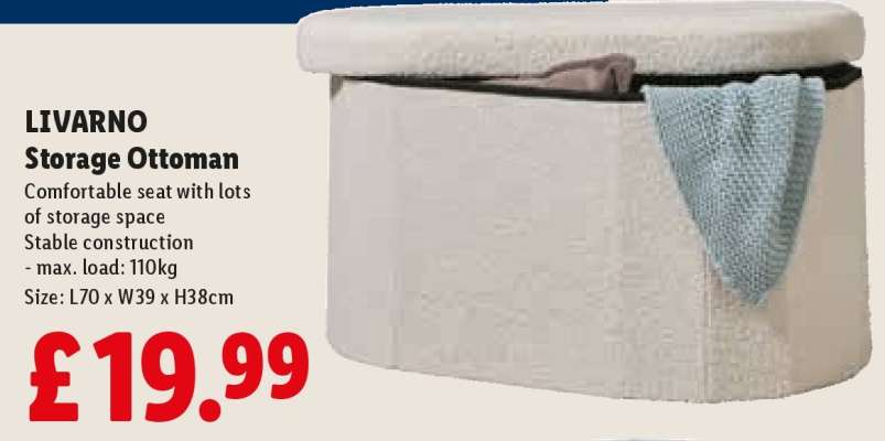 LIVARNO Storage Ottoman