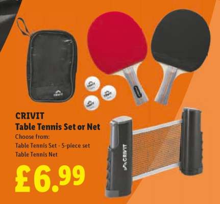 CRIVIT Table Tennis Set or Net