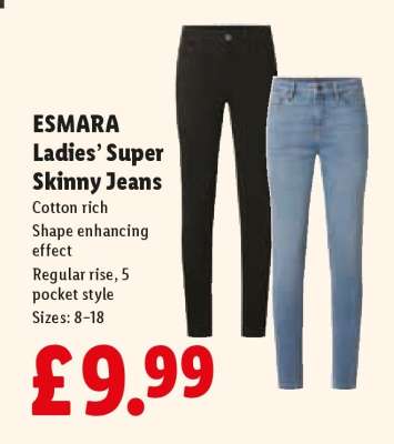 esMara Ladies’ Super Skinny Jeans