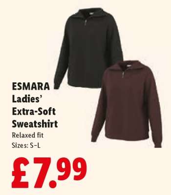 ESMARA Ladies’ Extra-Soft Sweatshirt