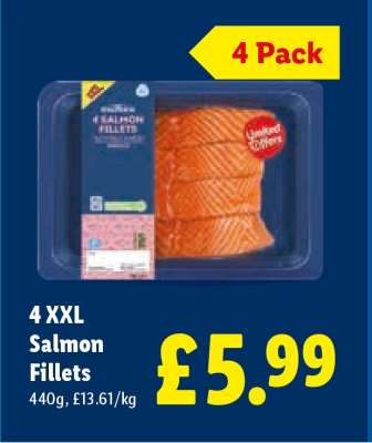 4 XXL Salmon Fillets