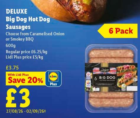 DELUXE Big Dog Hot Dog Sausages