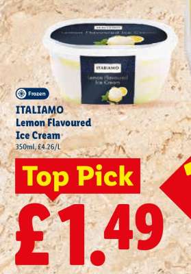 ITALIAMO Lemon Flavoured Ice Cream