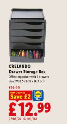 CRELANDO Drawer Storage Box