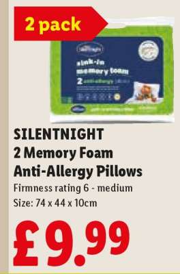 SILENTNIGHT 2 Memory Foam Anti-Allergy Pillows