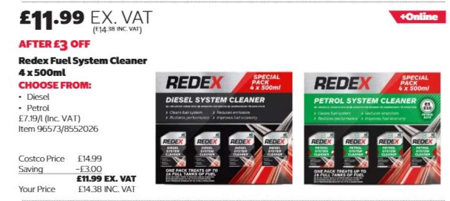 Redex Fuel System Cleaner 4 x 500ml