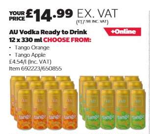 AU Vodka Ready to Drink 12 x 330 ml