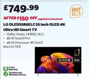 LG OLED55B6ELC 55 Inch OLED 4K Ultra HD Smart TV